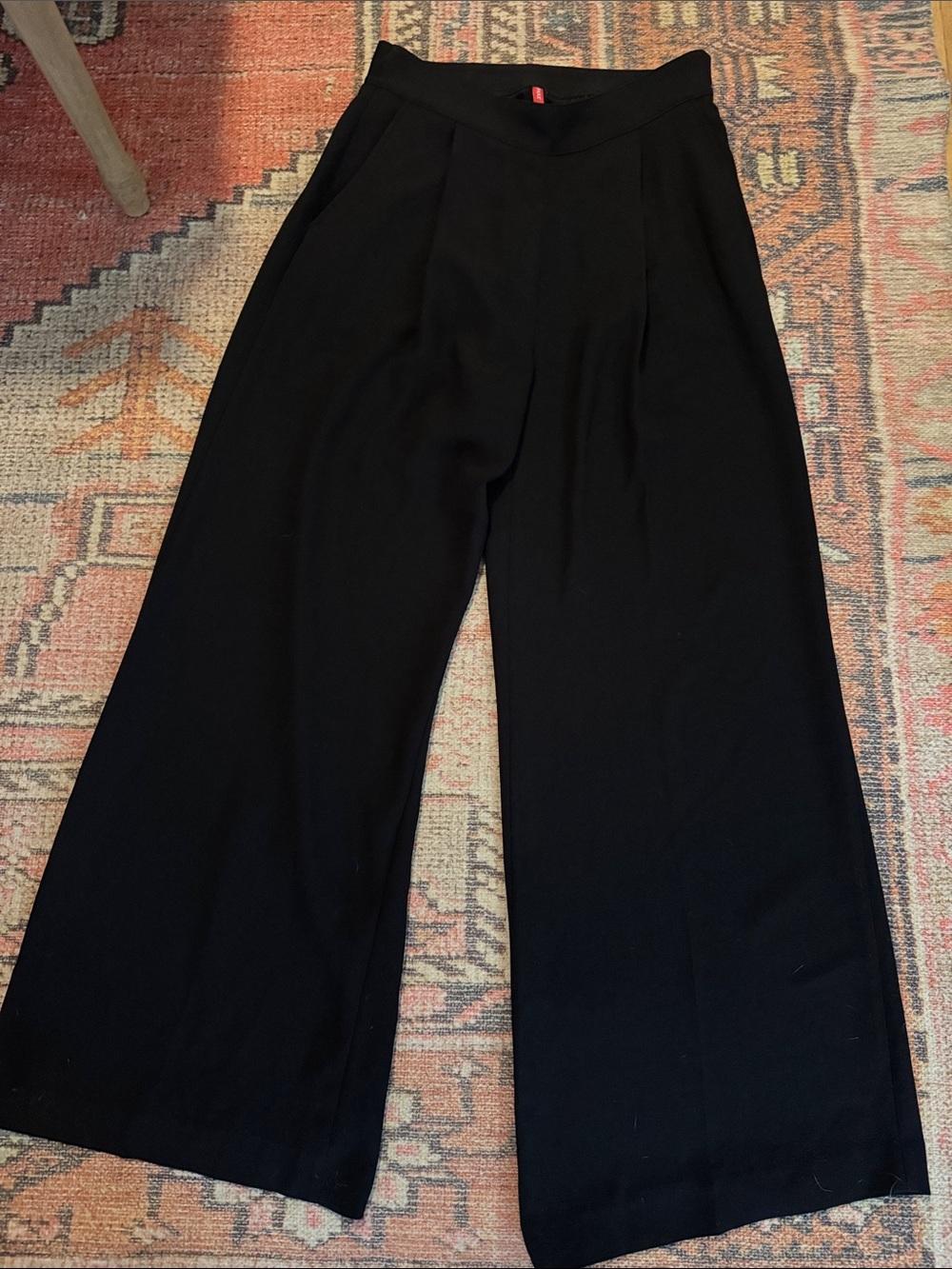 SPANX Black Wide-Leg Pull-On Pants